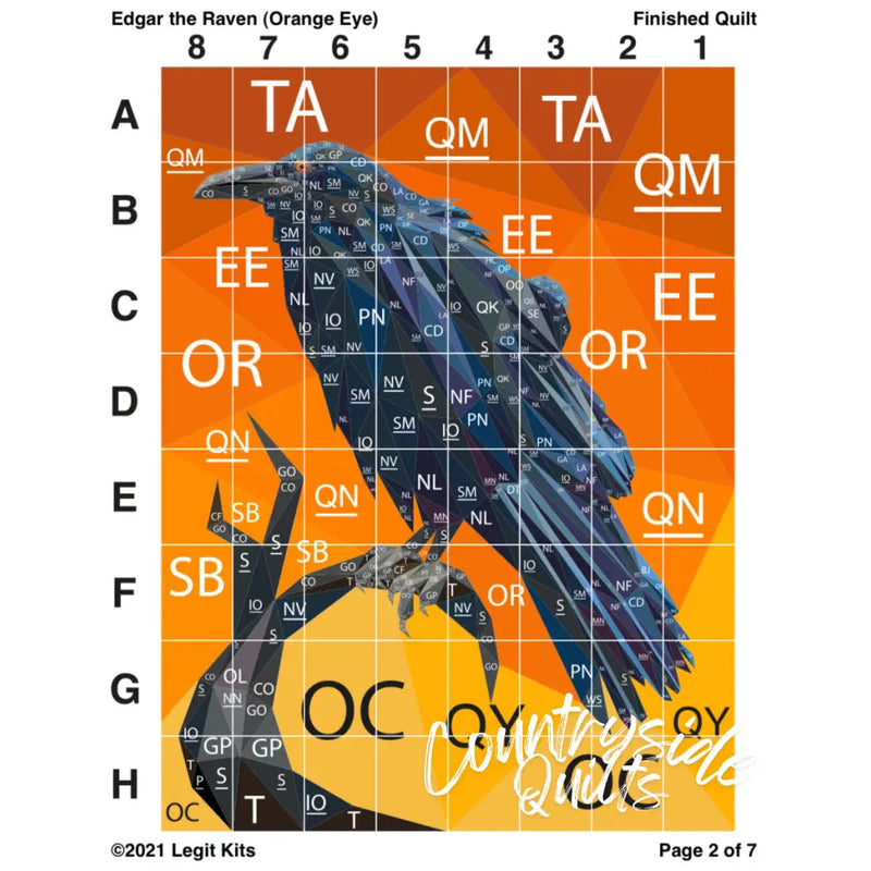 Edgar the Raven Quilt Kit QK025