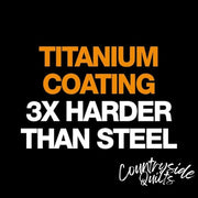 TITANIUM COATING 3X HARDER THAN STEEL on Friskers® 8’’ Titanium Softgrip Scissors packaging