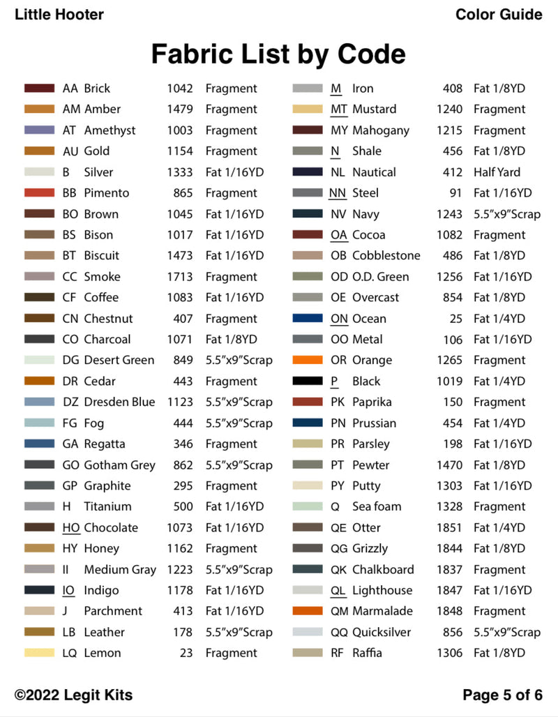 Little Hooter Quilt Kit