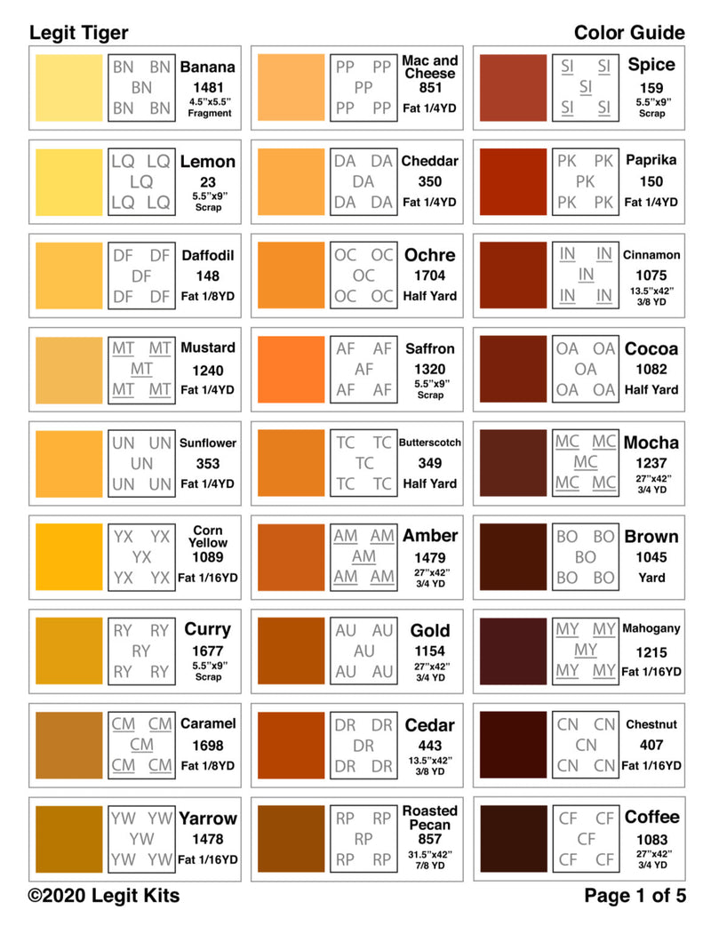 Legit Tiger Quilt Kit