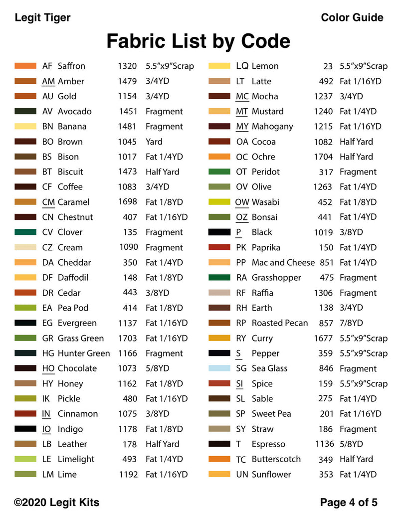 Legit Tiger Quilt Kit