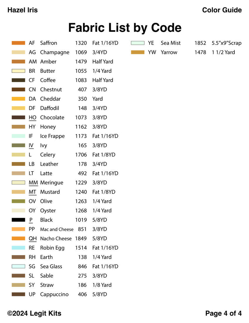 Hazel Iris Quilt Kit