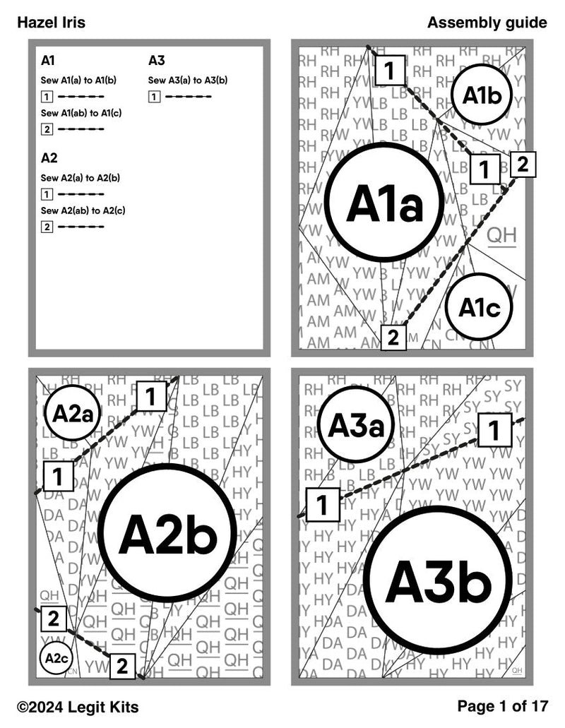 Hazel Iris Quilt Kit