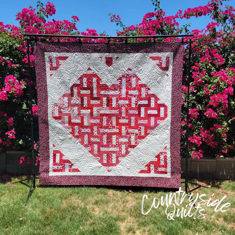 JELLY ROLL HEART QUILT Quilt Pattern 85035 3DQ6970