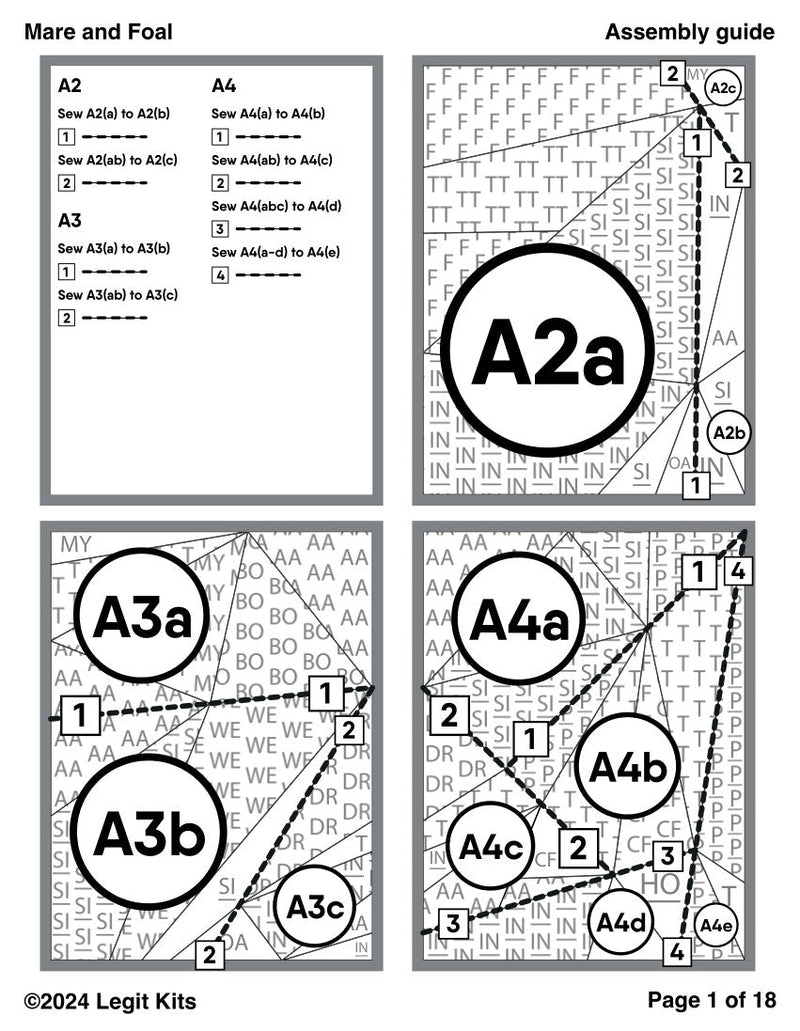 Mare & Foal Quilt Kit