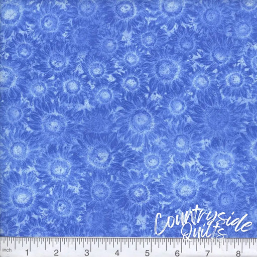 Marshall Dry Goods - Sunflowers - Blue 45’’ Yardage 956251