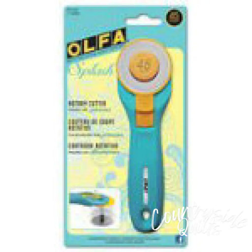 Olfa Splash Rotary Cutter 45mm Aqua Blue RTY-2C
