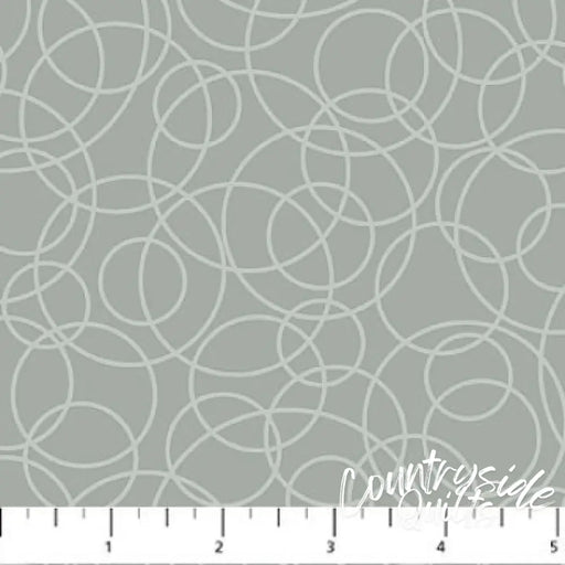 Patrick Lose Fabrics - Neutrality - Tangled Circles - Foggy