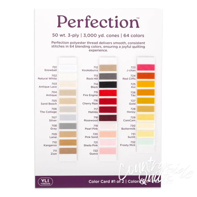 Perfection Color Card No. 1 Thread 14-9-1