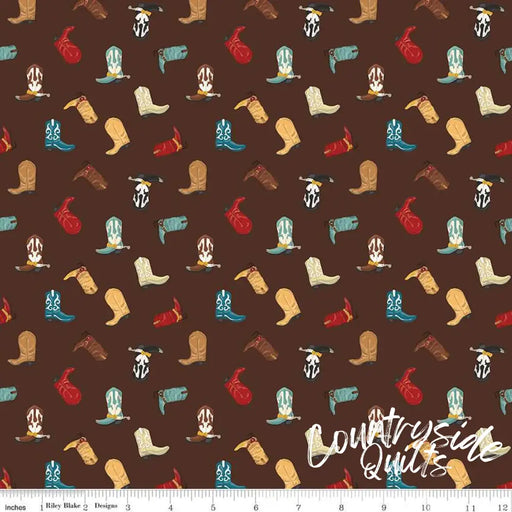 Riley Blake Designs Cowboys Boots Brown 44’’ / 45’’