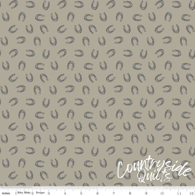 Riley Blake Designs Cowboys Horseshoes Khaki 44’’