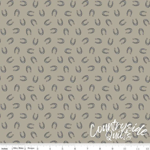 Riley Blake Designs Cowboys Horseshoes Khaki 44’’