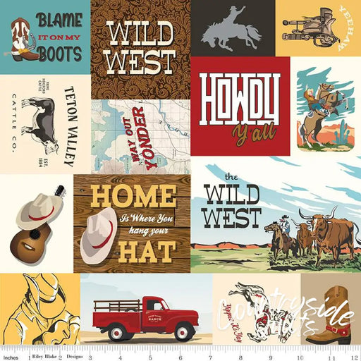 Riley Blake Designs Cowboys Main Multi 44’’ / 45’’