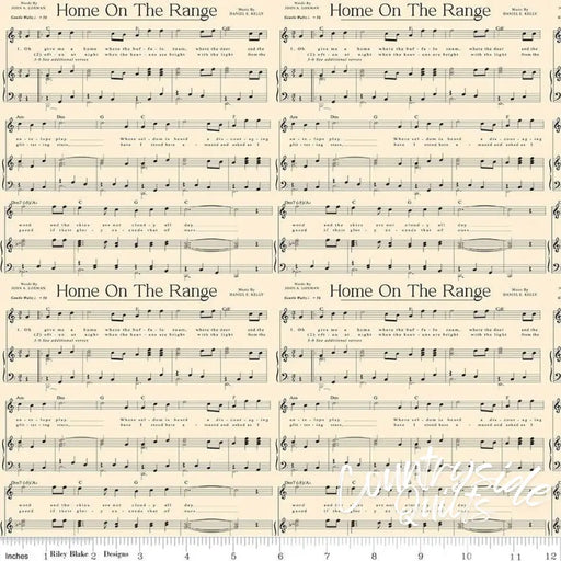 Riley Blake Designs Cowboys Music Cream 44’’ / 45’’