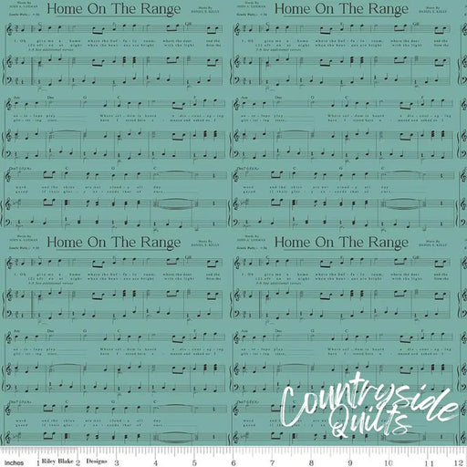 Riley Blake Designs Cowboys Music Teal 44’’ / 45’’