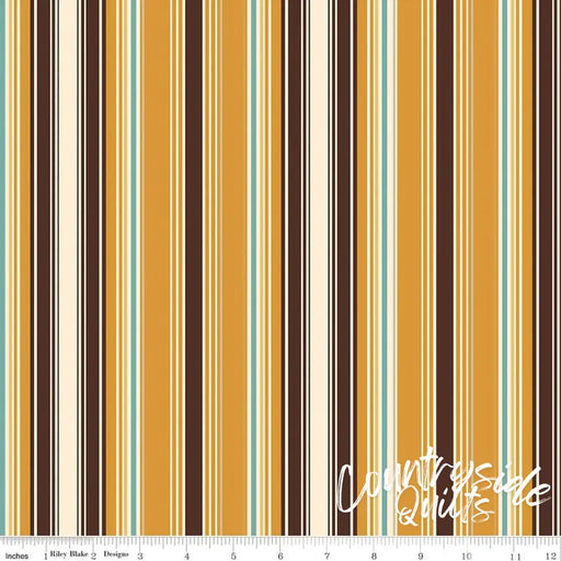 Riley Blake Designs Cowboys Stripes Ochre 44’’