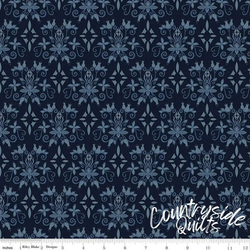 Riley Blake Designs Curated Blooms Damask Midnight 44’’