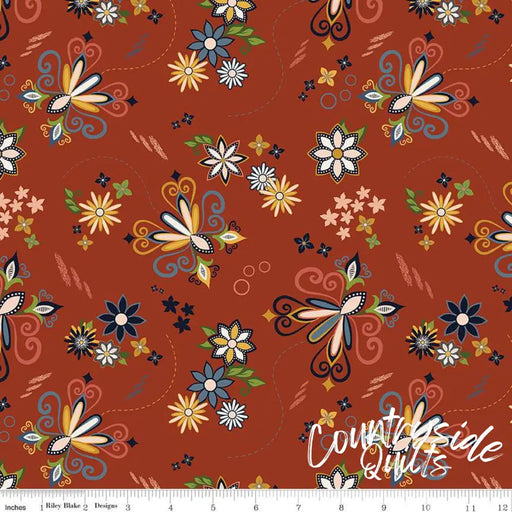 Riley Blake Designs Curated Blooms Dance Auburn 44’’