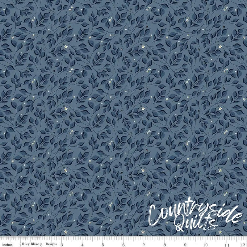 Riley Blake Designs Curated Blooms Leaves Stone 44’’