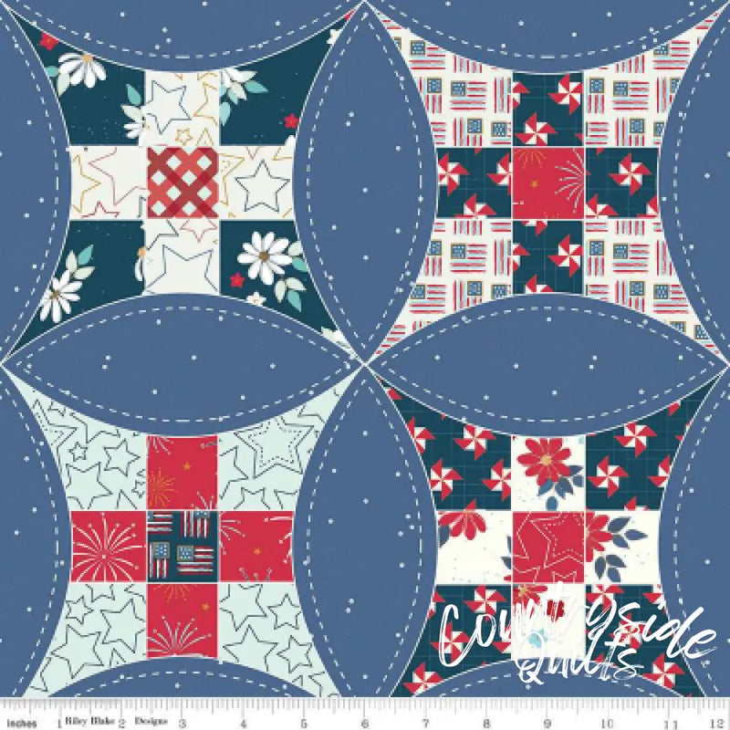 Riley Blake Designs Sweet Freedom 108 Wide Back Denim