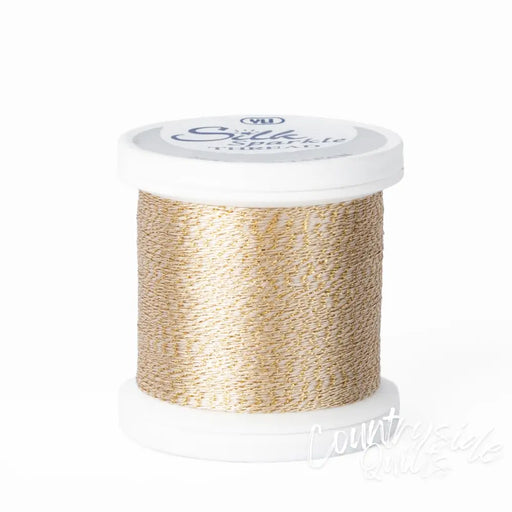 Silk #100 - G12 Light Gold Sparkle Spool Thread 202-0M-G12