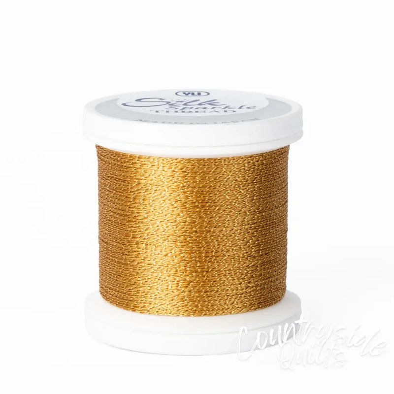 Silk #100 - G15 Gold Sparkle Spool Thread 202-0M-G15