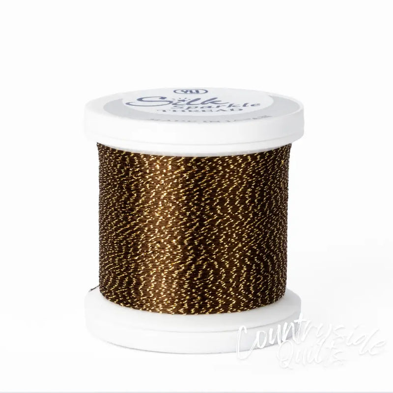 Silk #100 - G23 Brown Sparkle Spool Thread 202-0M-G23