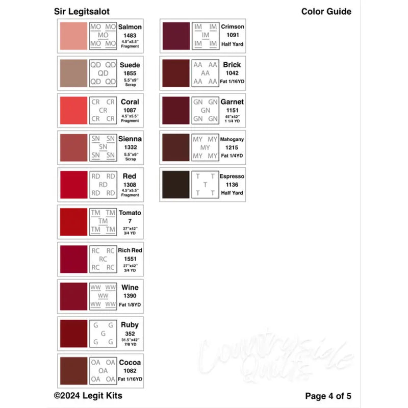 Sir Legitsalot Quilt Kit QK058