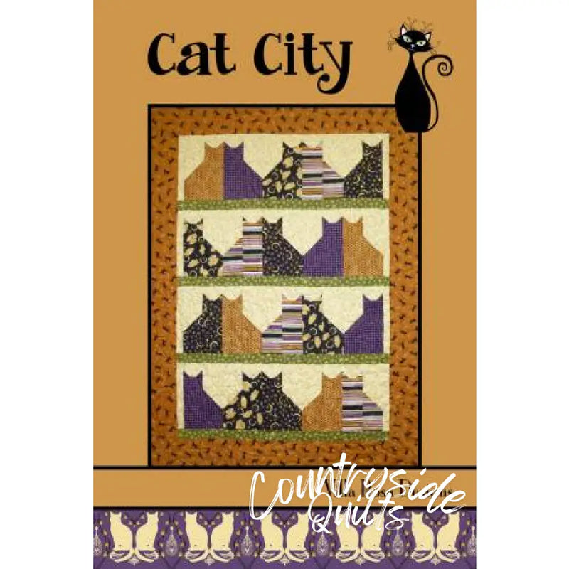 Villa Rosa Designs - Cat City - Post Card Quilt Pattern cat