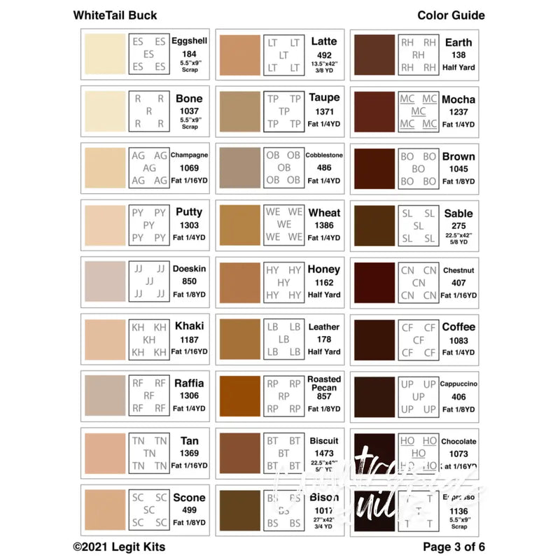 White Tail Buck Pattern PT021