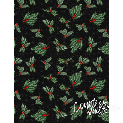 Wilmington Prints - Country Cardinals Holly Black