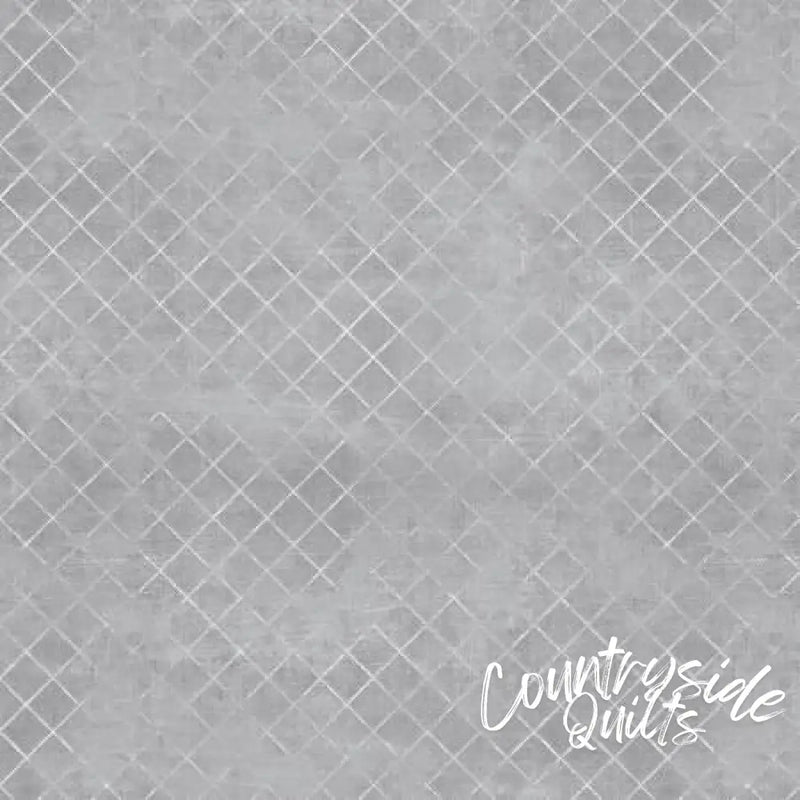 Wilmington Prints Trellis 108in Wide Back Grey 001055007215